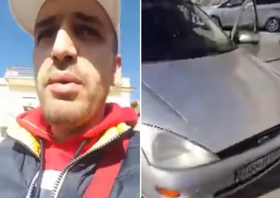 Un brăilean rezident în Italia și-a distrus mașina cu levierul