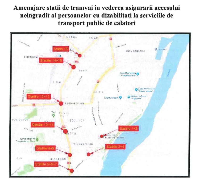 Stații de tramvai adaptate persoanelor cu dizabilități! 16 peroane vor fi modernizate!