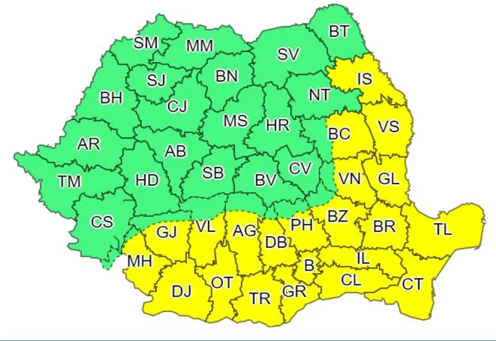 Zile toride cu temperaturi peste 35 de grade