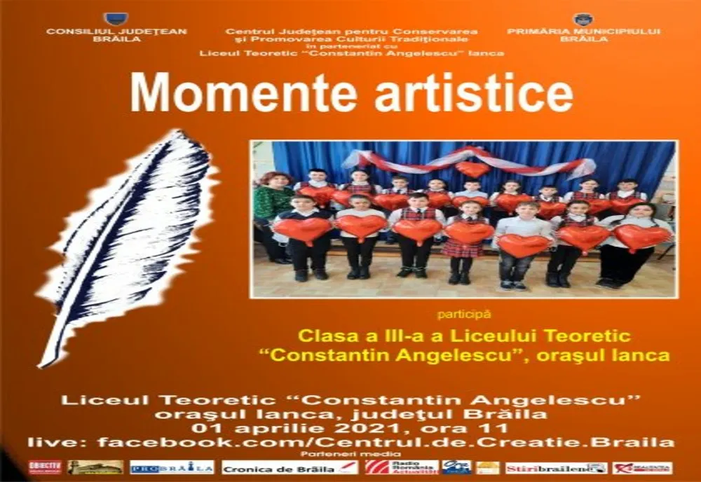 Momente artistice cu elevi ai Liceului Teoretic Constantin Angelescu din Ianca