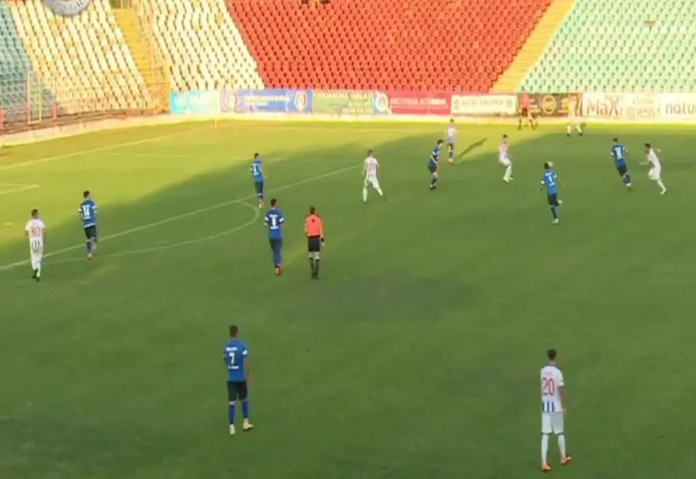 Oțelul Galați a câștigat cu 8-0 meciul din etapa a II-a a Ligii a 3-a cu Sportul Chiscani