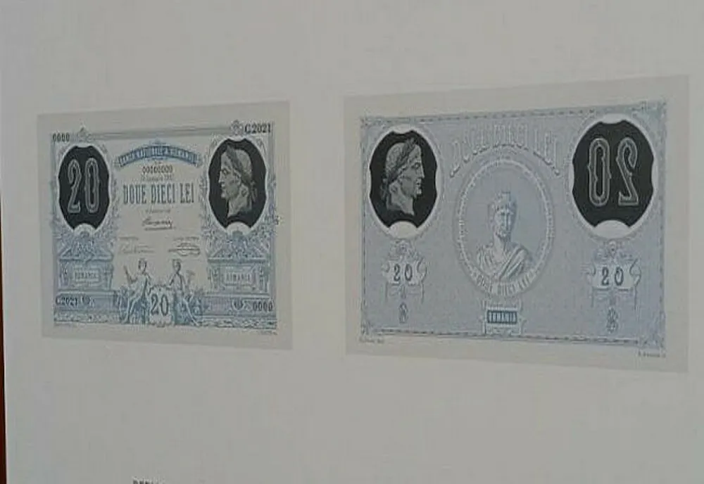 Banca Națională a României va lansa replica pe suport de polimer după prima bancnotă de 20 lei emisă de BNR în 1881