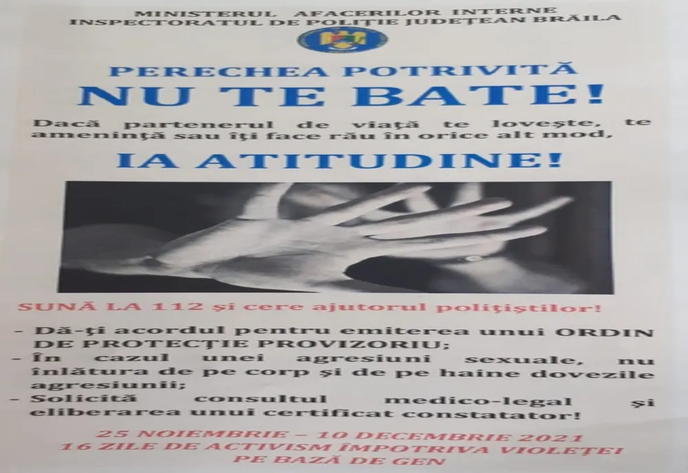 Activități de informare sub sloganul „Perechea potrivită nu te bate!”