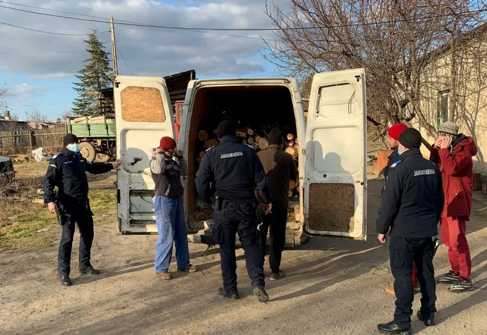 Brăilean depistat de jandarmii gălățeni în timp ce transporta 3 metri cubi de lemne , fără a deține documente legale