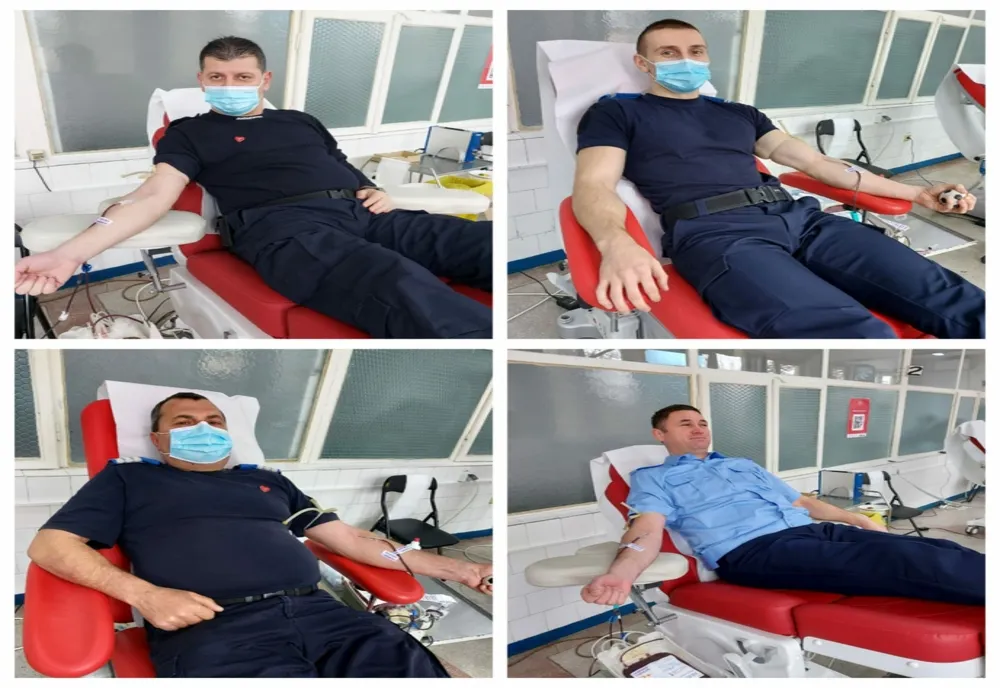 Jandarmii brăileni au donat sânge pentru a salva alte vieți