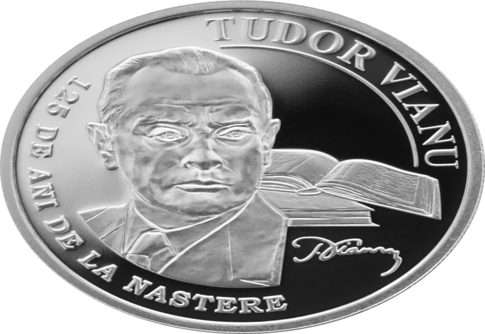 BNR va lansa în circuitul numismatic o monedă din argint cu tema 125 de ani de la nașterea lui Tudor Vianu