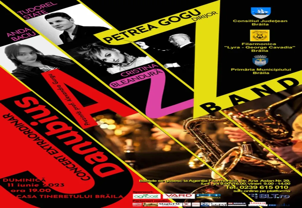 Filarmonica "Lyra - George Cavadia" Brăila vă invită la concertul ”Danubius Jazz Band”