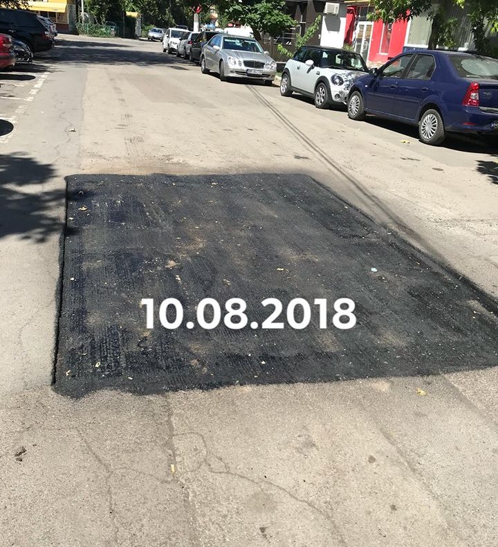 Aceeași groapa plombata de doua ori in 6 luni de zile