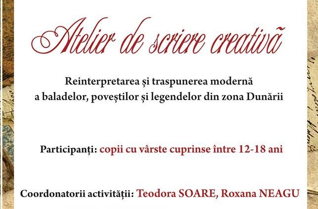 Nou la Biblioteca Județeană Brăila - Atelier de scriere creativă