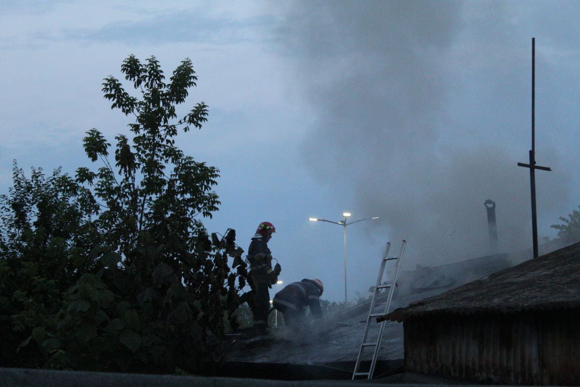 Incendiu într-o clădire dezafectată a CUP Dunărea