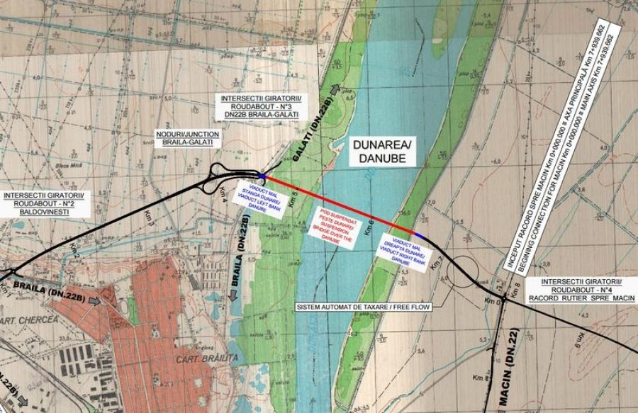 Au fost depuse două oferte pentru Supervizarea proiectului Podului de la Brăila