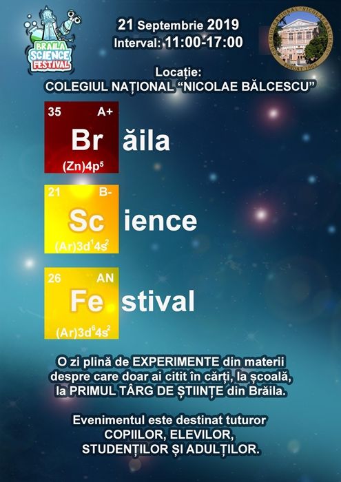 AMR 3 zile! Se caută voluntari pentru primul Târg de Științe din Brăila!