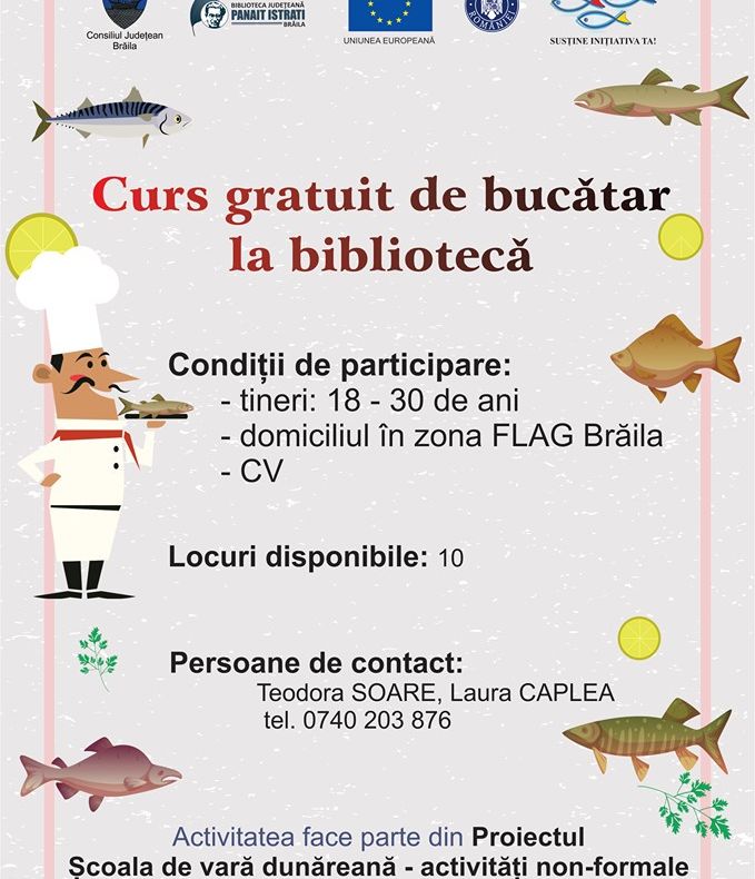 Curs gratuit de bucătar la Biblioteca Panait Istrati Brăila