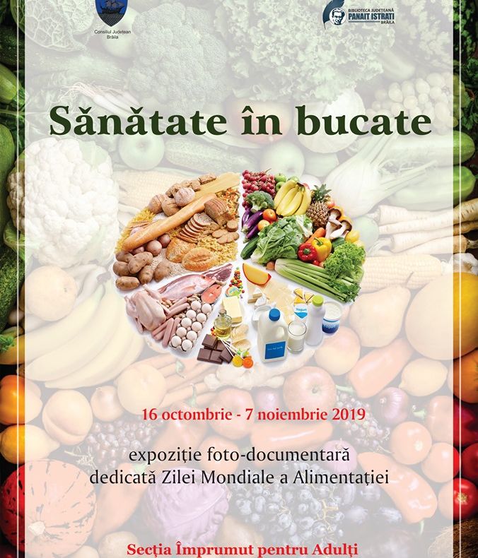 Expoziție la Biblioteca Județeană cu ocazia Zilei Mondiale a Alimentației