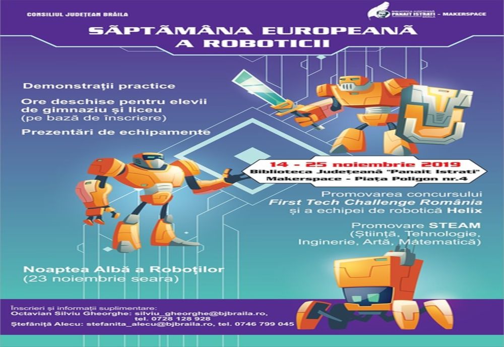 Săptămâna Europeană a Roboticii, la Brăila