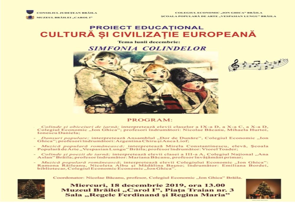 Simfonia colindelor la Muzeul Brăilei ”Carol I”