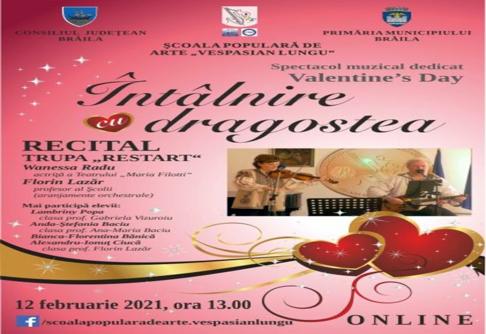 Spectacol muzical online „Întâlnire cu dragostea”