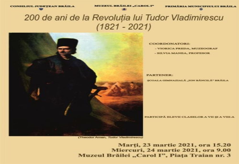200 de ani de la Revoluția condusă de Tudor Vladimirescu