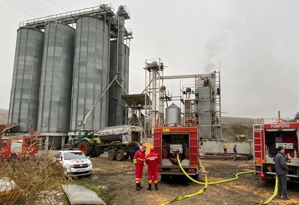 Incendiu la un uscator de cereale din municipiul Braila