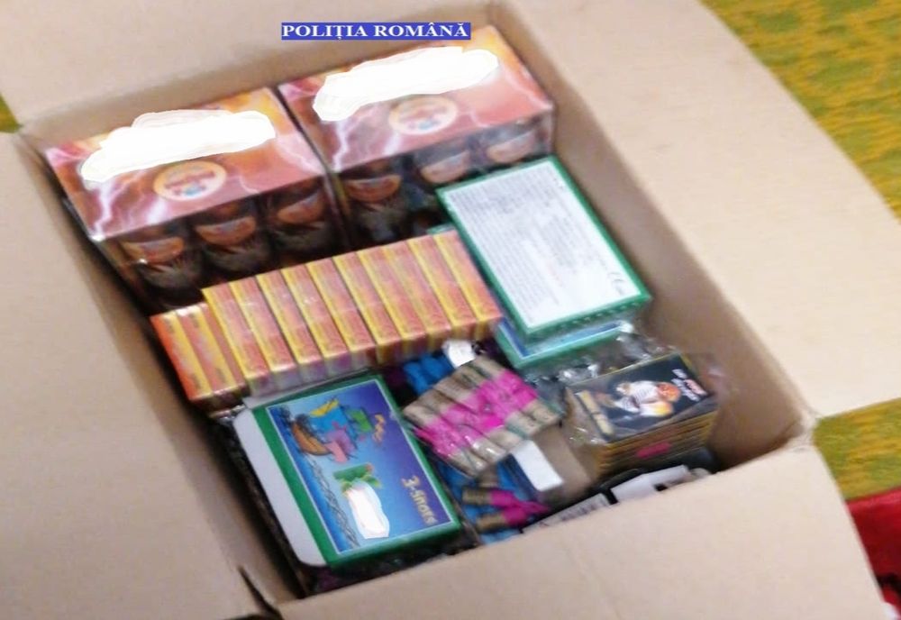 Aproximativ o sută de kilograme de materiale pirotehnice confiscate de poliţiştii brăileni