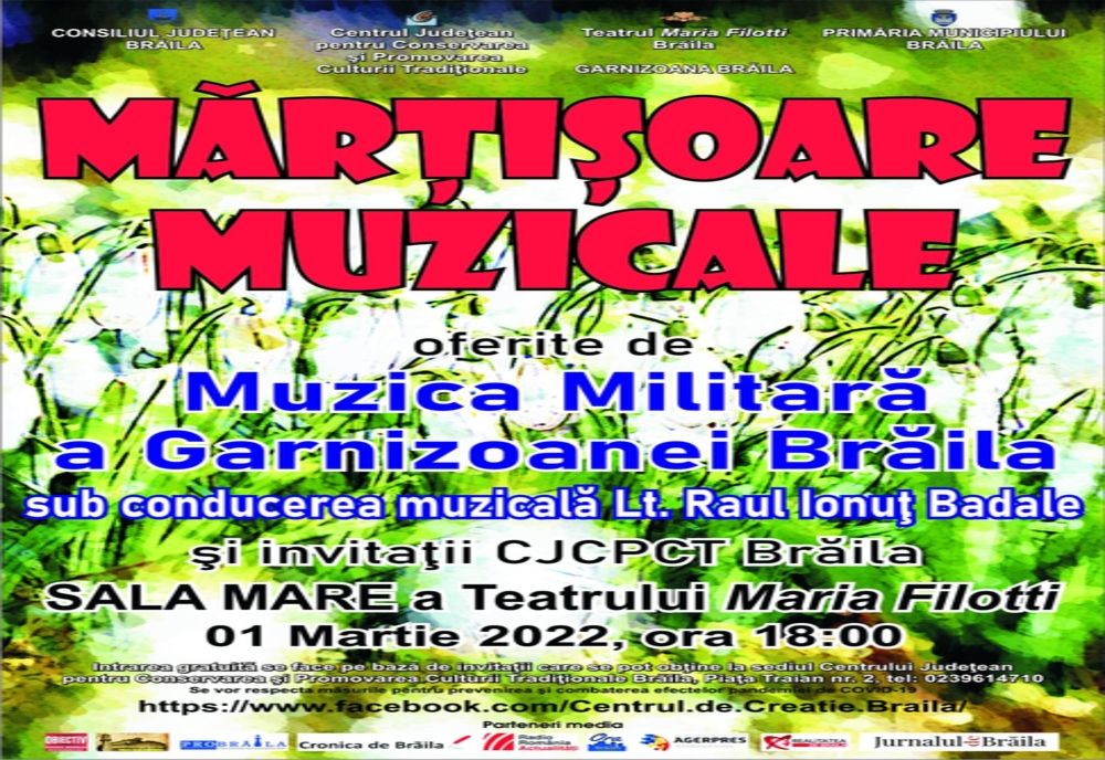Mărțișoare muzicale cu Muzica Militară a Garnizoanei Brăila