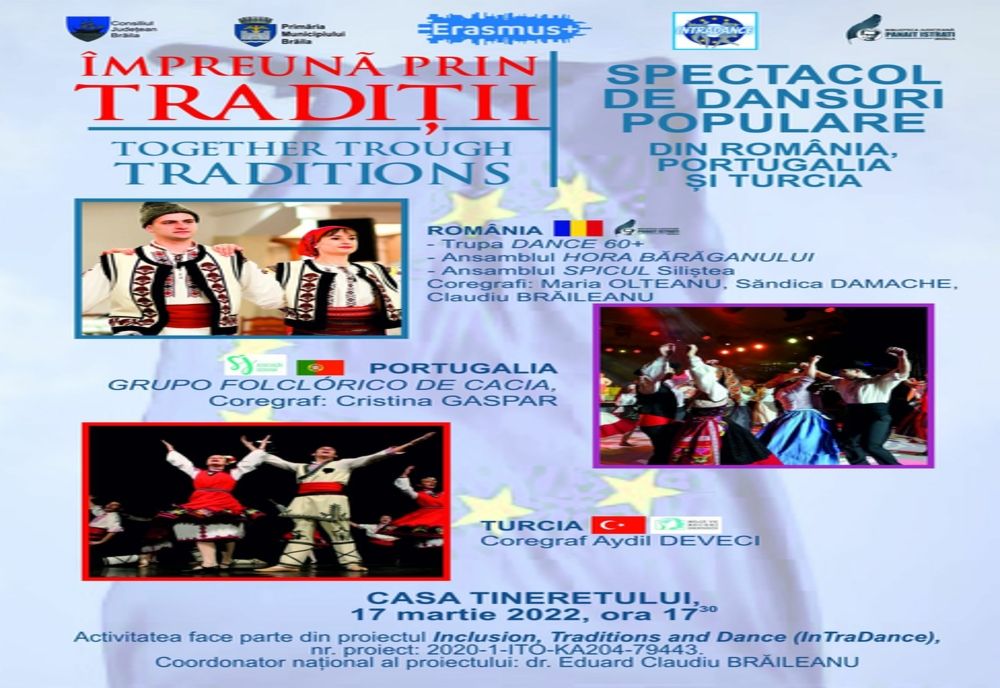 Spectacol de dansuri populare tradiționale din România, Portugalia și Turcia la Casa Tineretului