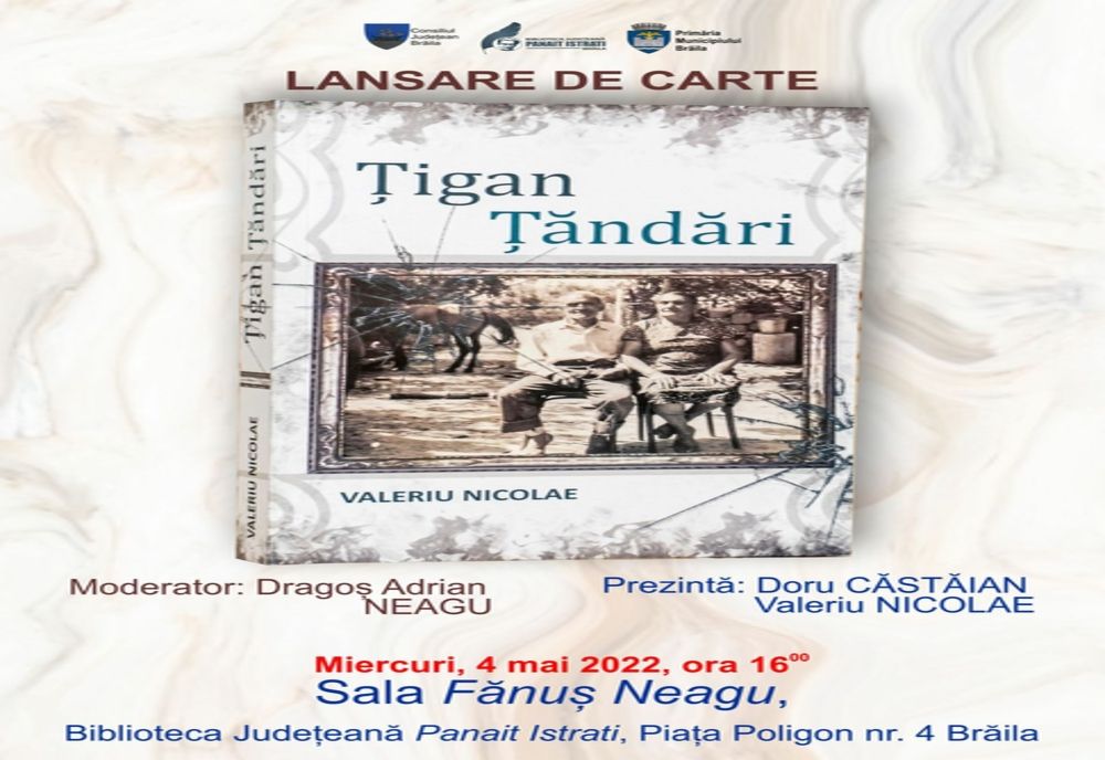 Valeriu Nicolae își lansează cartea ”Tigan Tandari”
