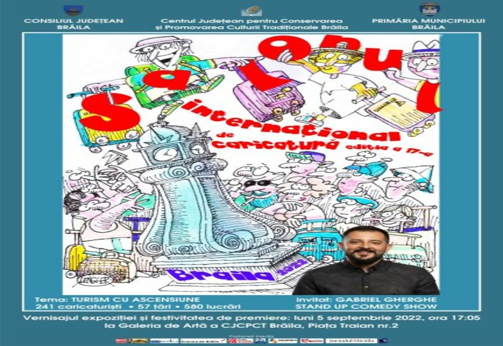 Vernisajul și festivitatea de premiere din cadrul celei de-a XVII-a ediții a Salonului Internațional de Caricatură are loc sâmbătă, 5 septembrie