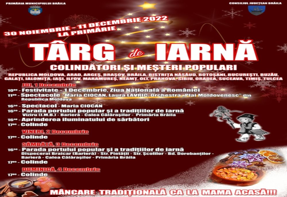 Târg de iarnă în Piața Independenței în perioada 30 noiembrie -11 decembrie