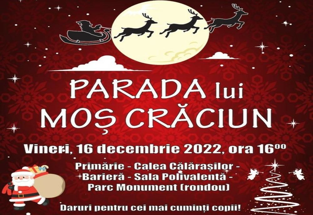 Moș Crăciun participă la deschiderea Orăşelului Copiilor din Parcul Monument