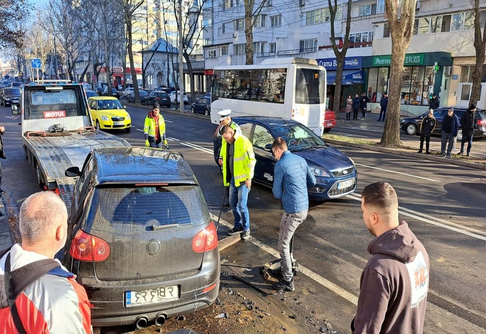 Accident cu 4 mașini implicate pe Calea Călărașilor din municipiul Brăila