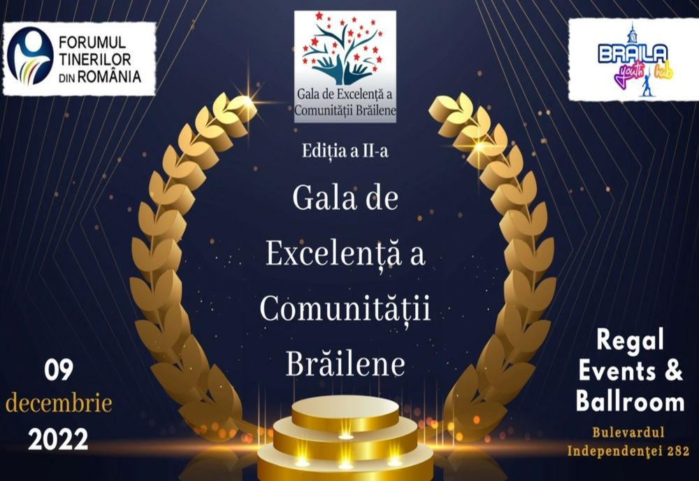 Au fost desemnați finaliștii Galei de Excelență a Comunității Brăilene, ediția a II-a
