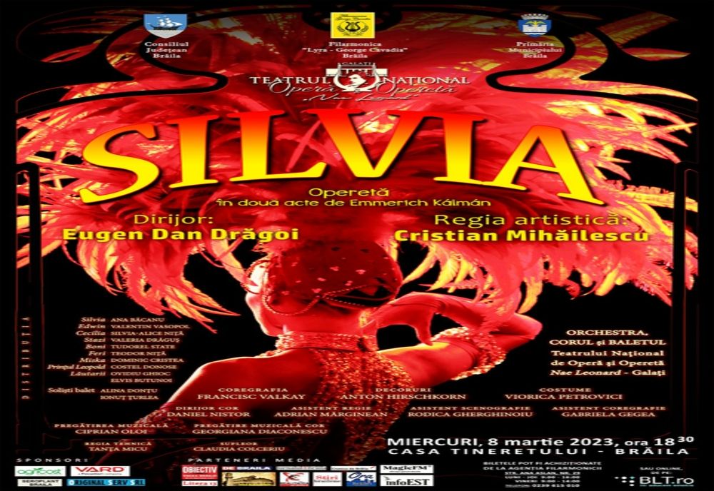 Opereta “Silvia” de Emmerich Kálmán - spectacol extraordinar dedicat Zilei Internaționale a Femeii