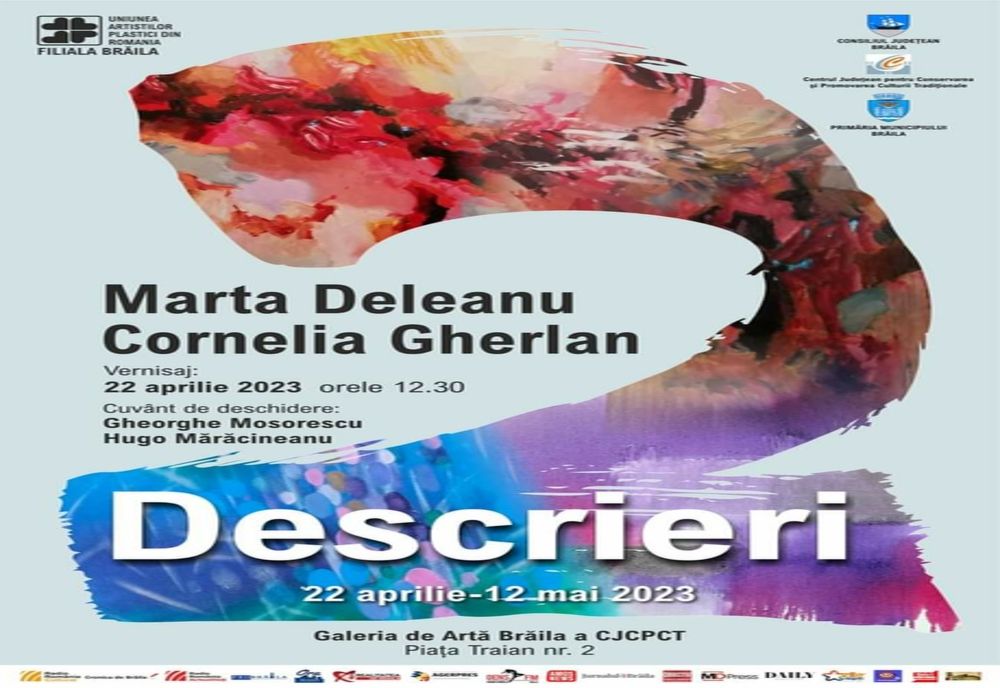 Vernisajul Expozițiilor personale de pictură și grafică ,,Descrieri'', semnate de Marta Deleanu si Cornelia Gherlan