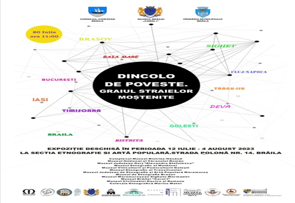Expoziția itinerantă „Dincolo de poveste. Graiul straielor moștenite” la secția etnografie a Muzeului Brăilei „Carol I”