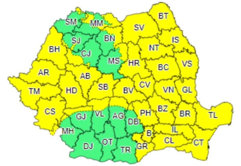 Brăila intră de miercuri dimineață sub avertizare cod galben de intensificări ale vântului și ninsori viscolite