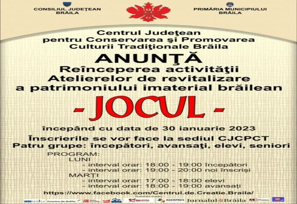 Atelierele de revitalizare a patrimoniului imaterial ”Jocul”
