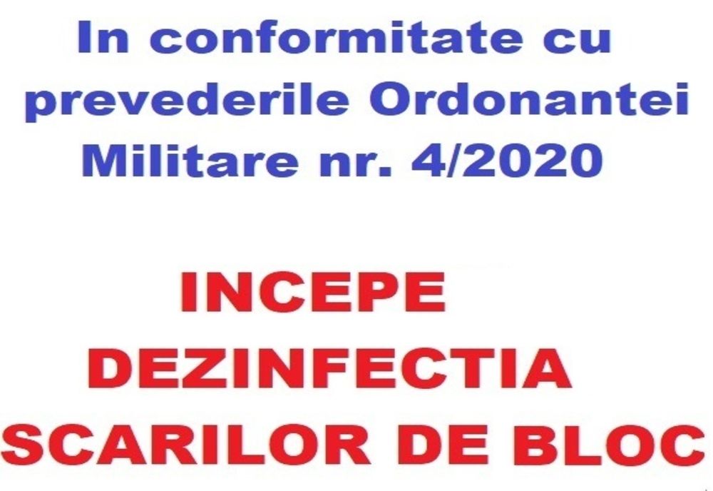 Începe dezinfecția scărilor de bloc în municipiul Brăila