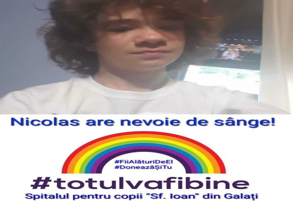 Nicholas are nevoie urgentă de sânge