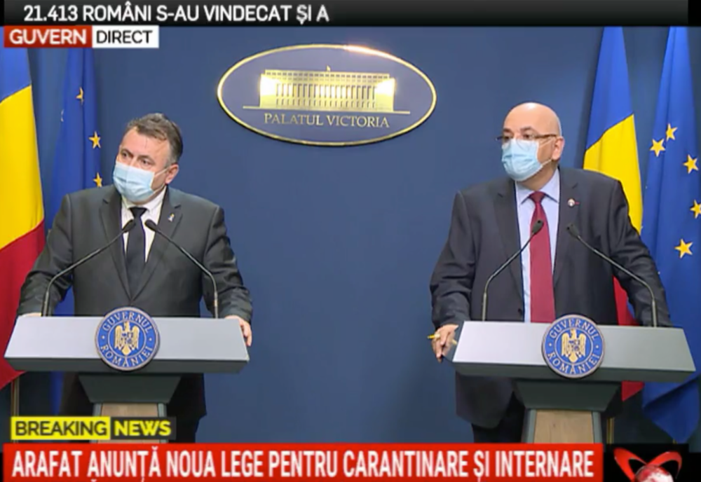 Arafat și Tătaru, declarațiile momentului! A fost aprobat un proiect care să inițieze măsuri sanitare pentru situații deosebite