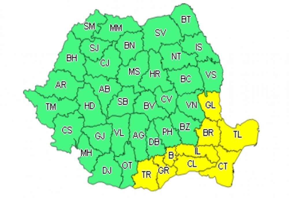 Cod galben de ninsori în Brăila și Galați