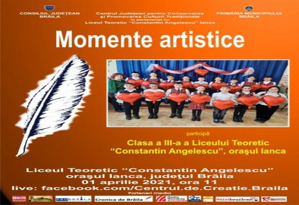 Momente artistice cu elevi ai Liceului Teoretic Constantin Angelescu din Ianca