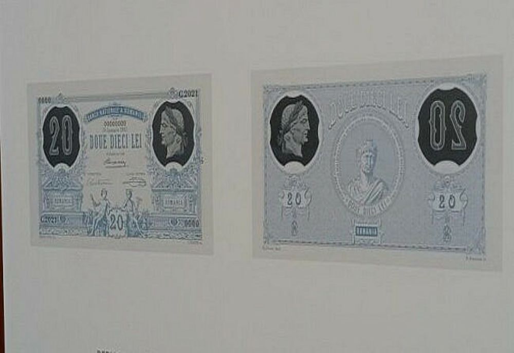 Banca Națională a României va lansa replica pe suport de polimer după prima bancnotă de 20 lei emisă de BNR în 1881