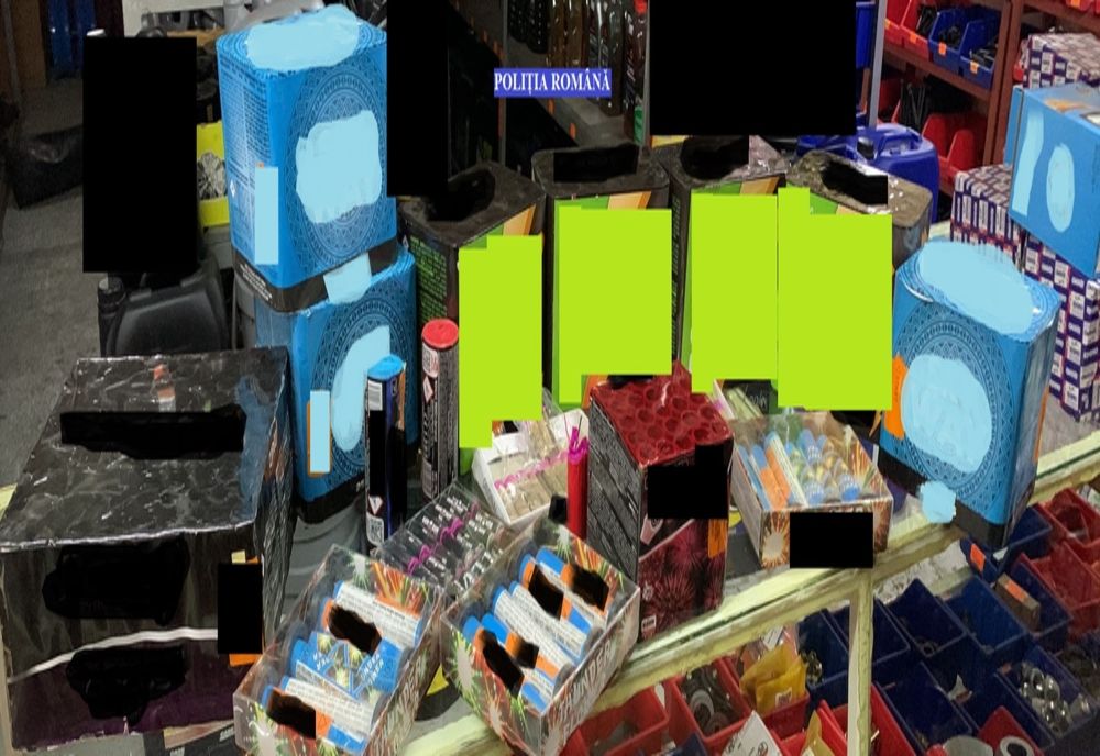 700 kg de articole pirotehnice confiscate de polițiștii brăileni