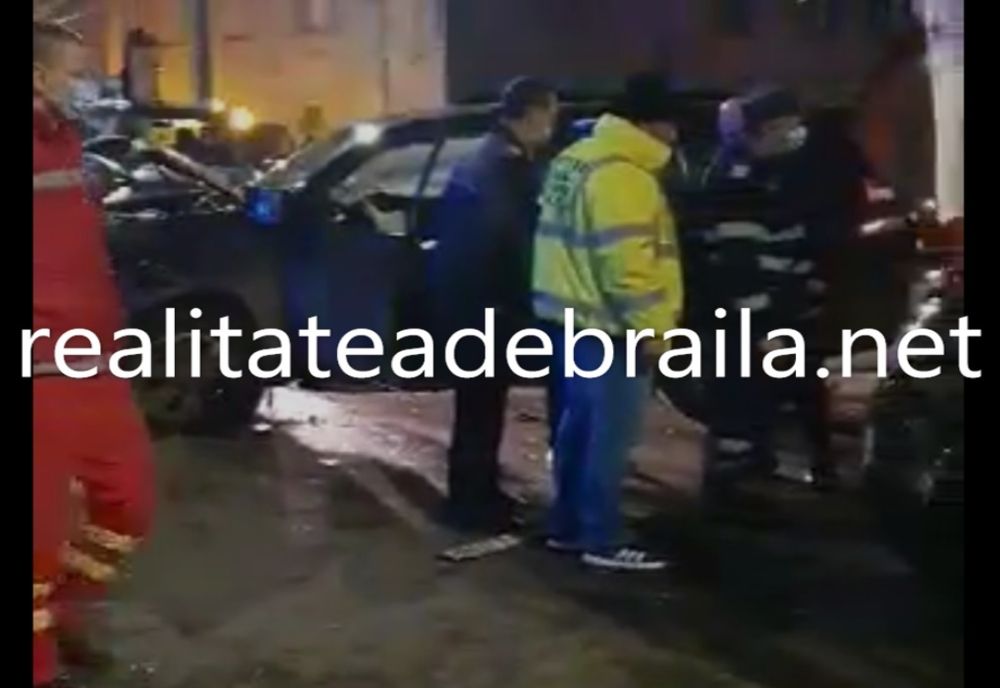 Accident cu 3 victime produs aseară de un afacerist brăilean