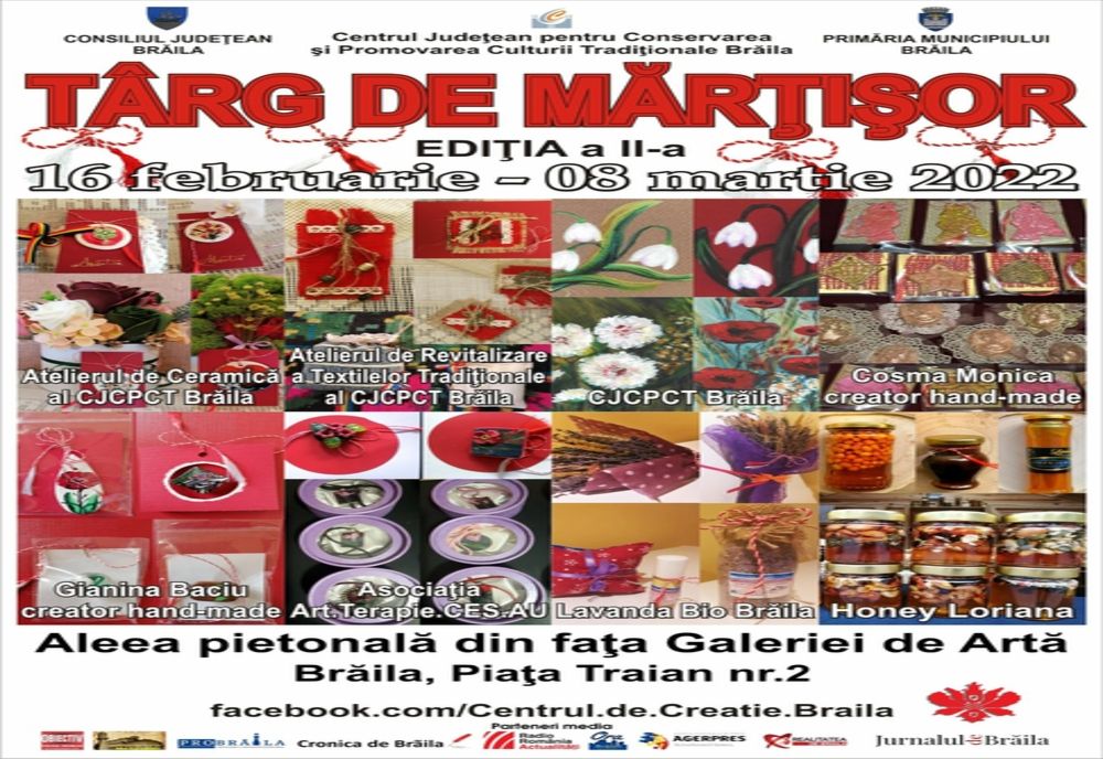 Centrul de Creație Brăila organizează a doua ediție a Târgului de Mărţişor