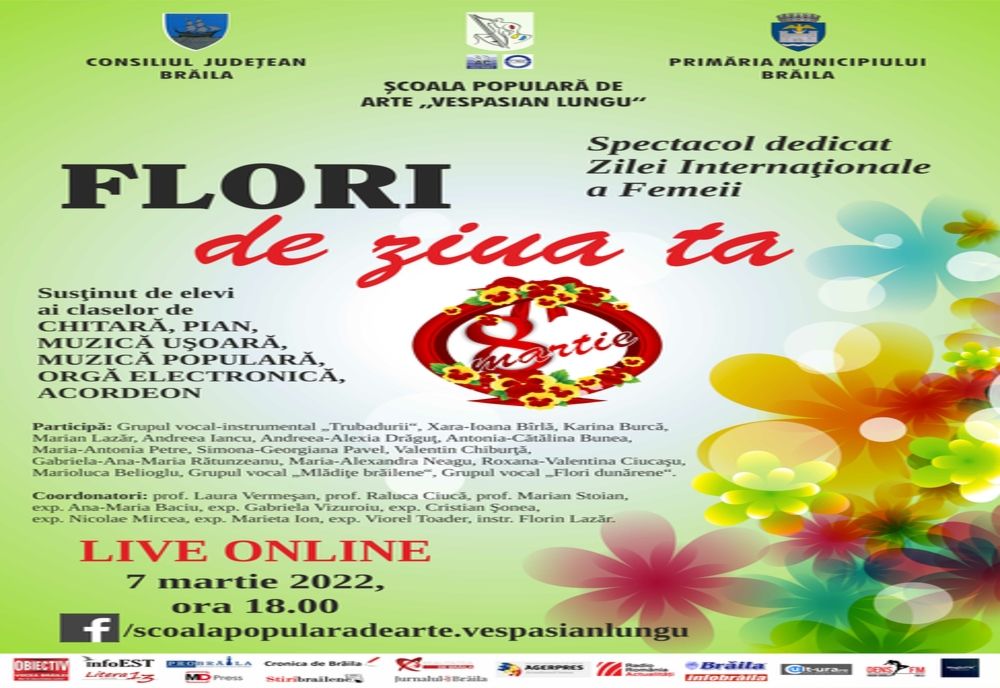 Spectacol muzical live online „Flori de ziua ta”