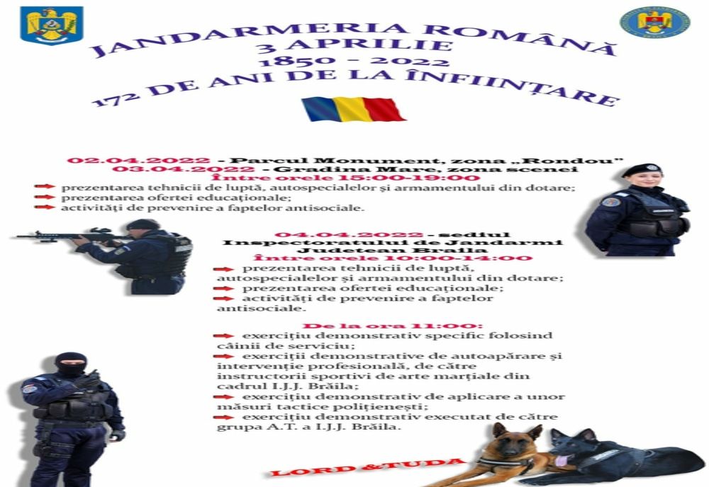 Jandarmeria, la ceas aniversar