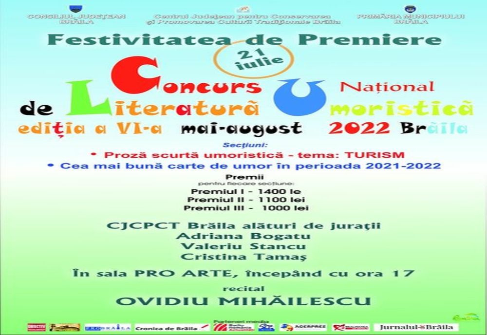 Festivitatea de premiere a Concursului naţional de literatură umoristică, ediţia a VI-a