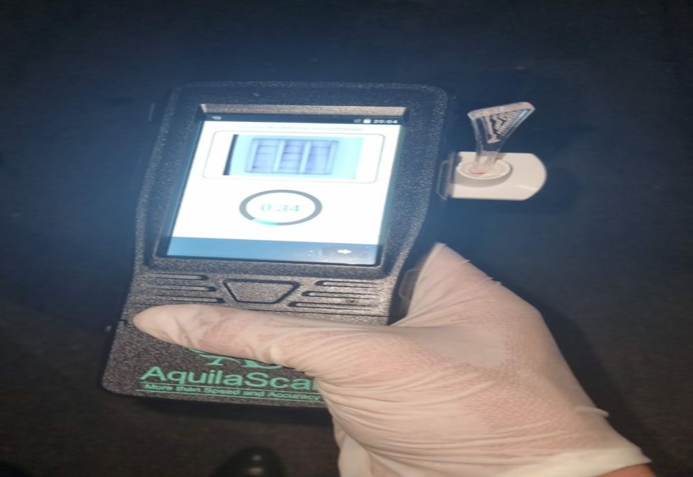 Rezultat pozitiv la testul cu aparatul drugtest